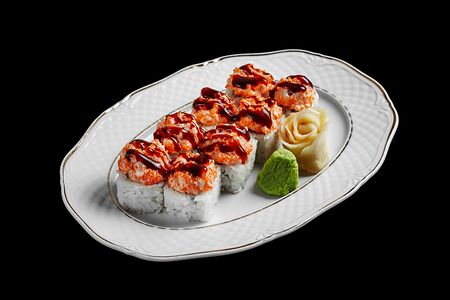 Ролл с креветкой и гребешком