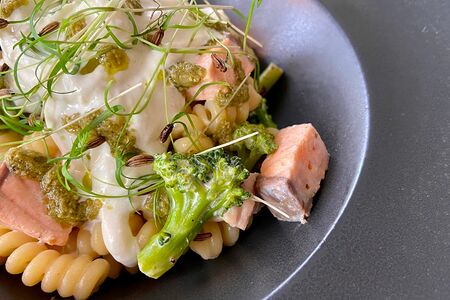 Тальятелле с лососем