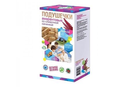 Подушечки амарантовые без глютена со сливочной начинкой