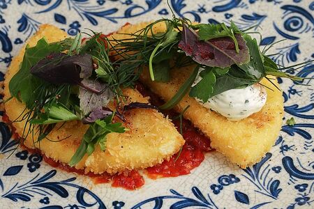 Жареный домашний сулугуни