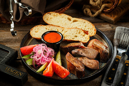 Шашлык из говяжьего языка