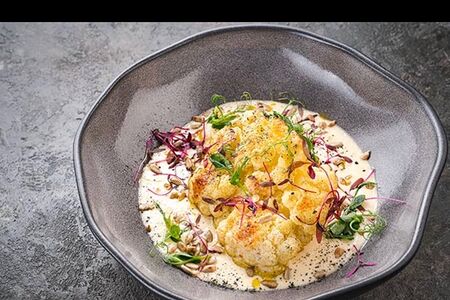 Цветная капуста в сырно-сливочном соусе