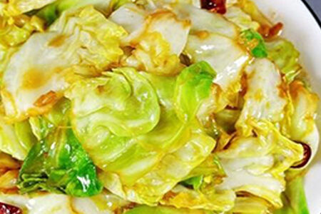 Капуста с перцем, обжаренная в соевом соусе №81