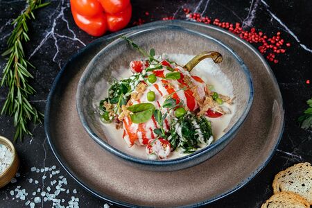 Перец конфи с соусом тоннато