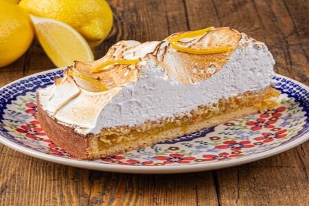 Лимонный пирог с итальянской меренгой