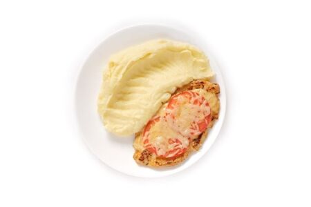 Пюре с отбивной куриной