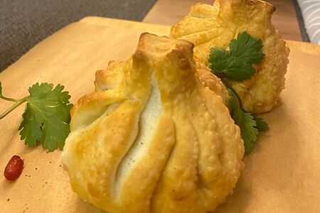 Хинкали с телятиной и свининой жареные