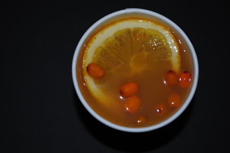 Чай с Апельсином, облепихой и медом