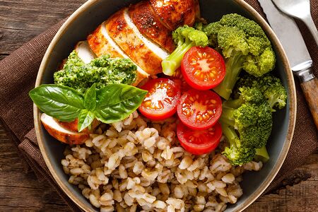 Биточки паровые с перлотто