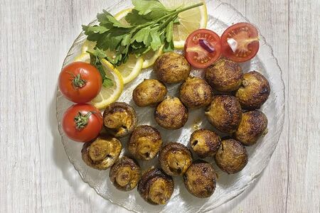 Грибы на углях