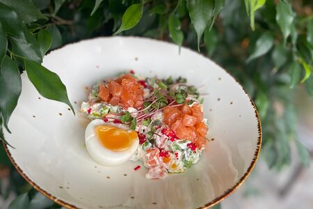 Оливье Премиум от Шефа с лососем и авокадо