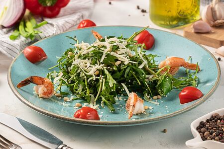 Руколла с креветками