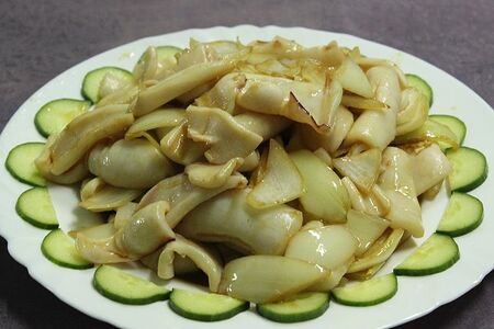Жареный кальмар с луком