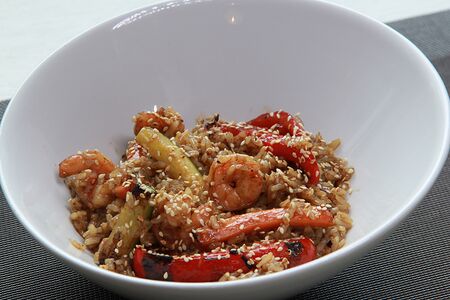 Рис с креветками