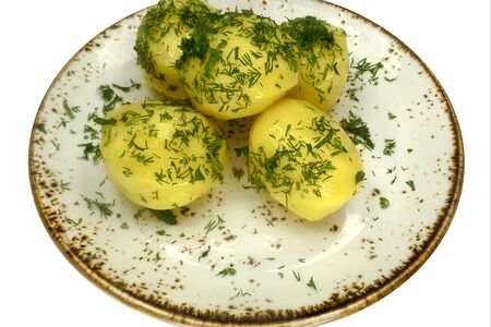 Картофель отварной с укропом