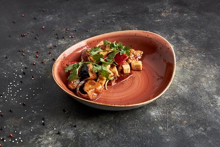 Салат из баклажанов с адыгейским сыром