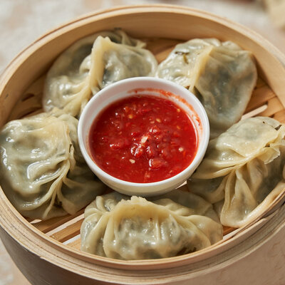 Манты с картофелем и мясом халяль