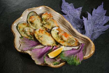 Запеченные мидии киви