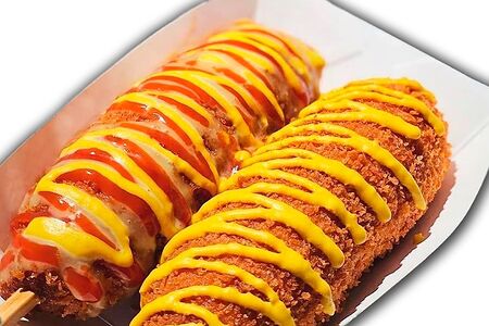 Корн-дог, сыр, сосиска