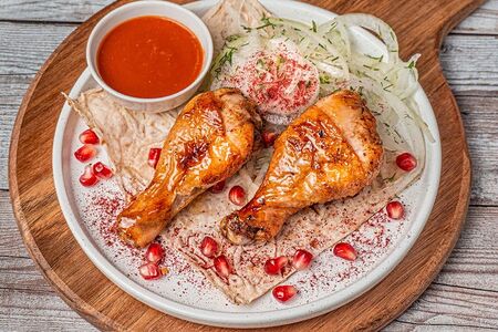 Куриная голень на мангале