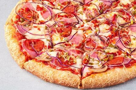 Пицца Дракон на толстом с сыром