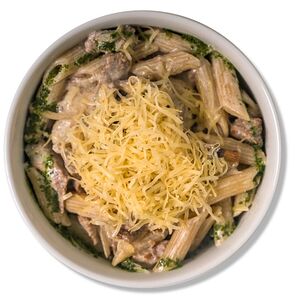 Пенне с говядиной и грибами