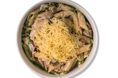 Пенне с говядиной и грибами