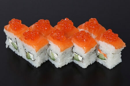 С икрой и лососем