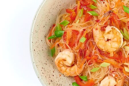 Фунчоза с креветками