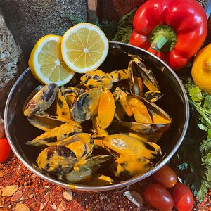 Черноморские мидии в сливочно-сладком чили