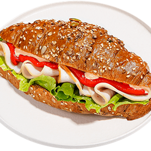 Бриошь с куриной ветчиной