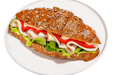 Бриошь с куриной ветчиной