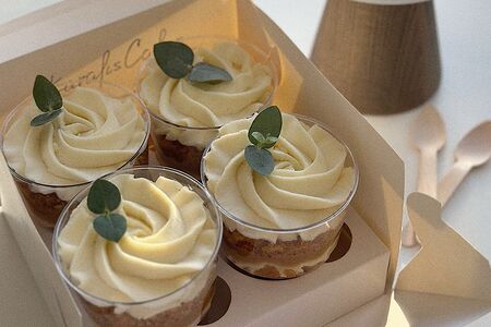 Торт в стакане морковный