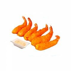 Креветки панированные с темпурным соусом