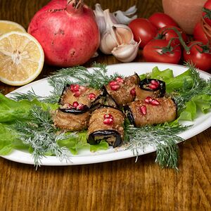 Баклажанные рулетики