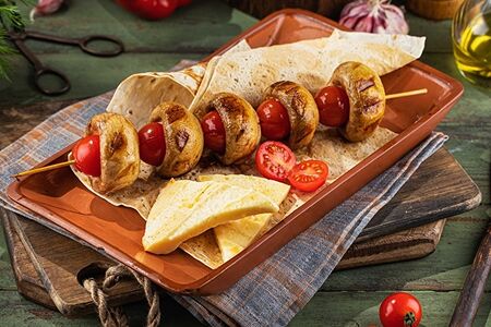 Шампиньоны на гриле