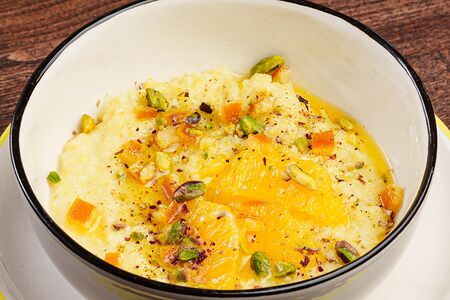 Пшенная каша на кокосовом молоке с апельсином