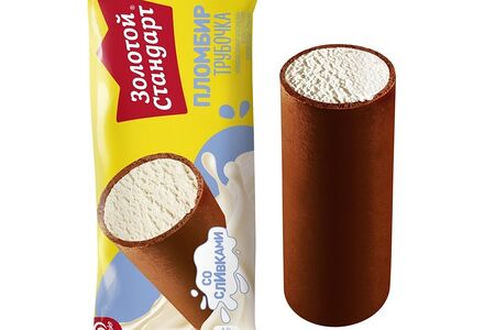 Мороженое Золотой стандарт Трубочка