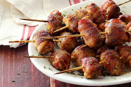 Шашлычок куриный с беконом