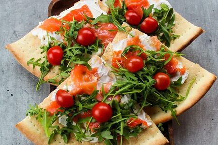 Фокачча с лососем