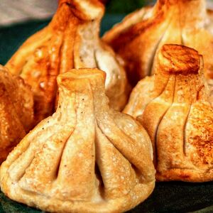 Жареные хинкали с телятиной