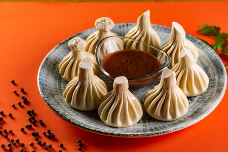 Хинкали с говядиной и свининой