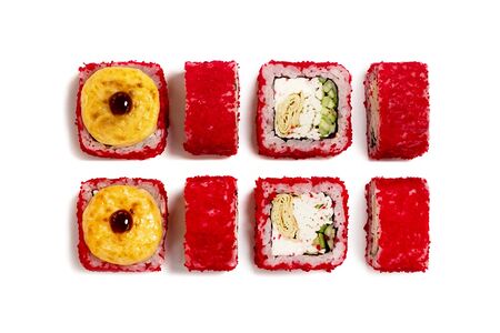 Запечённый ролл Лава с крабом