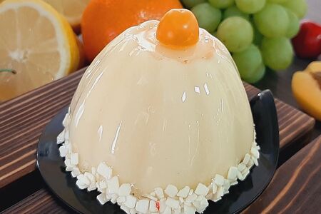 Пирожное муссовое Сливочное с маракуйей