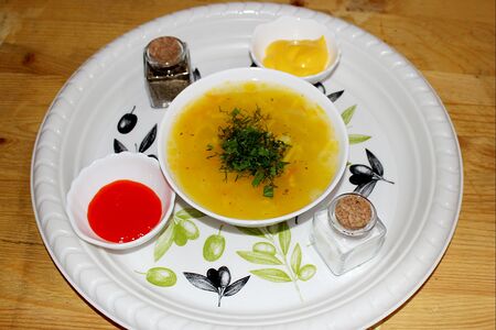 Лапша куриная с мясом