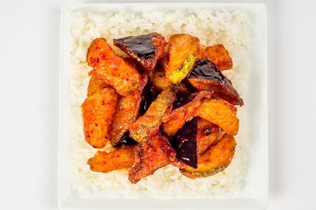 Вега-баклажаны в кисло-сладком соусе