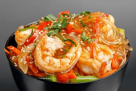 Харусаме с креветками