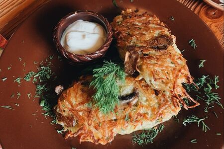 Драники с грибами