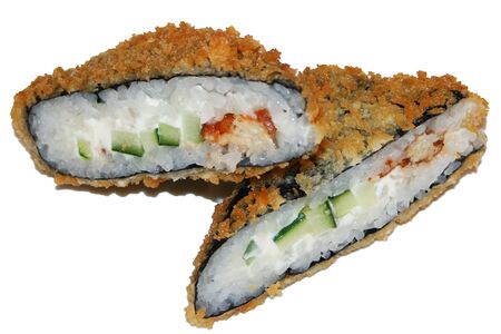 Онигири темпура с угрём