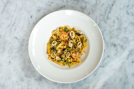 Тальятелле Неаполитана с морепродуктами